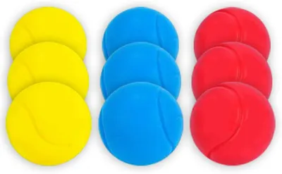 Imagen del producto de Pelotas de béisbol blandas, de varios colores, 9 unidades, de 70 mm de diámetro, para que los niños jueguen
