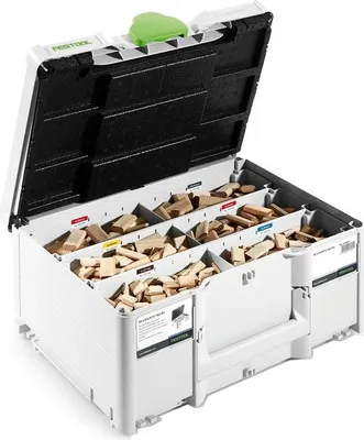 Produktbild von Festool DOMINO Dübel Buche Sortiment stabile Verbindungen schnell griffbereit