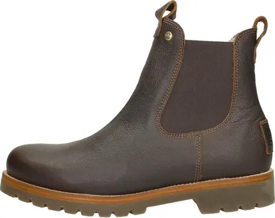 A single brown leather boot shown from the side against a white background.