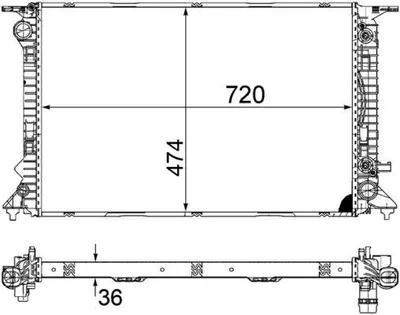 Produktbild von MAHLE Kühler, Motorkühlung x CR 1134 000S