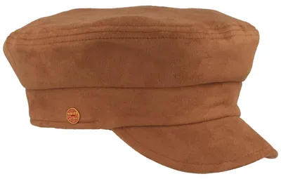 Mayser Elbsegler Schirmmütze Wildleder-Optik mit Plüschfutter in beige