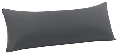 Kissenbezug für Nackenrolle, Mikrofaser, grau, 51x183 cm