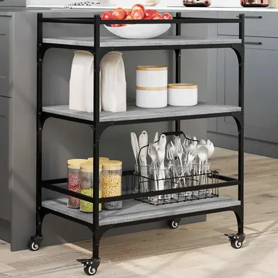 Obrázek produktu pro VidaXL 842399, Dub sonoma, Ocel, Dřevo