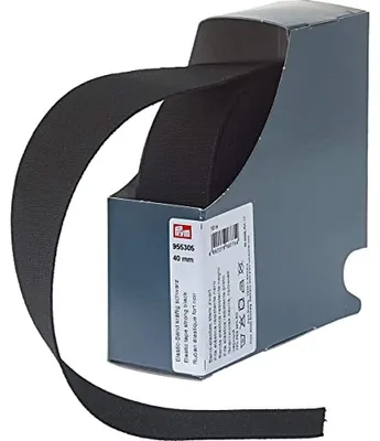 Elastisches Gummiband 40 mm schwarz, 10 m, 72% PES 28% ED