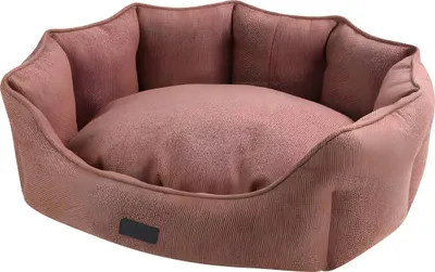 Image de Lit pour chien Nobby Anda ovale rouge, dimensions : 86 x 70 x 24 cm