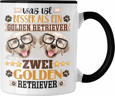 Produktbild von Trendation - Golden Retriever Besitzer Tasse Geschenk Lustiger Spruch Geschenkidee Was Ist Besser Als Ein Golden Retriever (Schwarz)