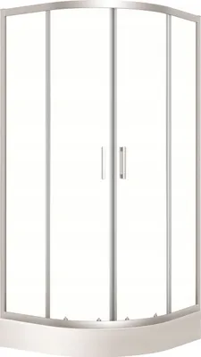 Produktbild von Bresso Duschkabine Eckdusche Rund 90X90 Mit Duschwanne + Chromablauf