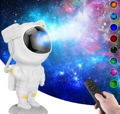 Obrázek produktu pro 2Pace® Projektor pro astronauty – noční světlo s hvězdnou oblohou a efektem mlhoviny, bílá