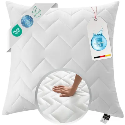 Produktbild von Kopfkissen Classic Dream Mikrofaser,  gesteppt, kochfest, geeignet für Allergiker, Schadstoff, 80x80 cm