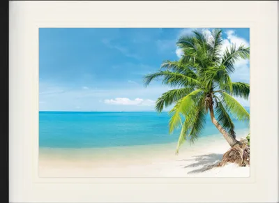 Obrázek produktu pro Pláže Zarámovaný obraz s paspartou | Wall Art | V rámu - Maldives Beach Paradise (60 x 80 cm)