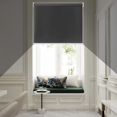 Produktbild von LZQ Außenrollo Senkrechtmarkise Balkonrollo Sichtschutz Sonnenschutz Rollo 140x240cm Outdoorrollo für Fenster & Türen, Anthrazit