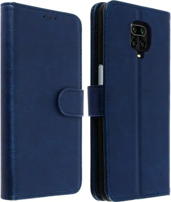 Obrázek produktu pro Koženkové flipové pouzdro pro Xiaomi Redmi Note 9S / 9 Pro / 9 Pro Max - modré