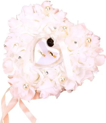 Elegantes Ringkissen für die Hochzeit, perfekt als Gastgeschenk, inklusive Ringbox und Dekoration