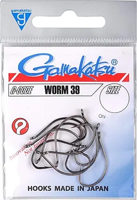 Produktbild von Gamakatsu Hook Worm 39 - Dropshot Haken, Größe/Packungsinhalt:Gr. 2 / 12 Stück