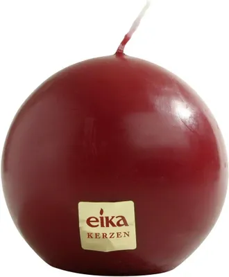 Imagen del producto de Vela esférica de cera de parafina, de 7x7x7 cm, con una duración de 20 horas, ideal para decoración