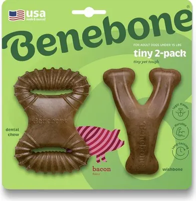 Obrázek produktu pro Benebone Dental Chew Wishbone slanina XS 2 ks