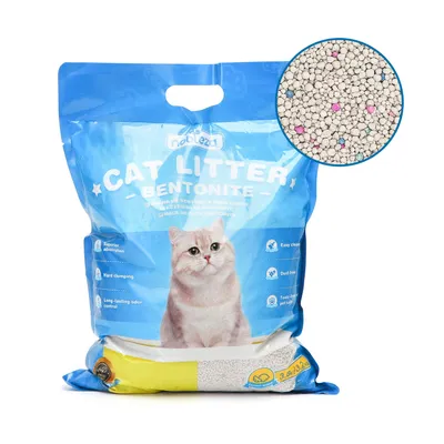 Produktbild von Nobleza Klumpender Katzenstreu, 3.8 Liter-3.2KG Hohe Wasseraufnahme Katzenstreu,staubfreie,Zitronengeschmack