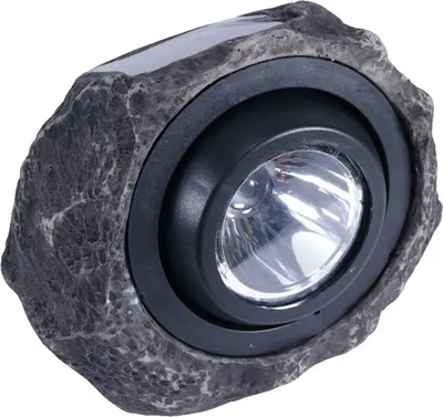 Produktbild von LED Solar Gartenleuchte Granitsteinoptik Solarleuchte Leuchtstein warm-/kaltweiß