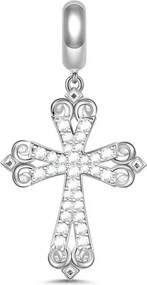 Produktbild von Gnoce Charm Anhänger Kreuz DNC049 Silber