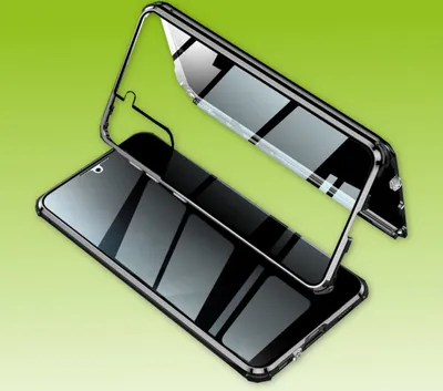 Immagine prodotto di Paraurti magnetico bifacciale in vetro privacy nero per Samsung Galaxy S21 Plus Case