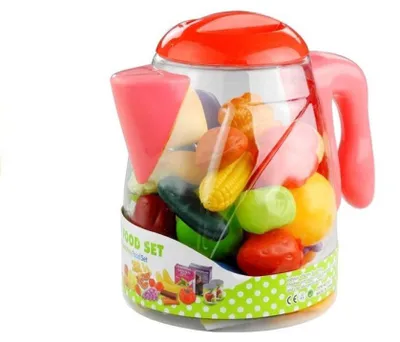 Produktbild von LEAN Toys 3594 Lebensmittel im Krug – Obst und Gemüse, 50 Teile