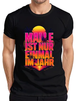 Imagen del producto de Camiseta para hombre, marca Malle, diseño "Mallorca Party Urlaub Ballermann JGA", color , talla S