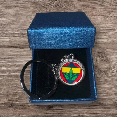 Produktbild von Schlüsselanhänger mit Gravur Fenerbahce ohne Sterne Schlüsselanhänger 3D mit Geschenkbox, Weihnachtsgeschenk, Geburtstagsgeschenk,Valentinstaggeschenk