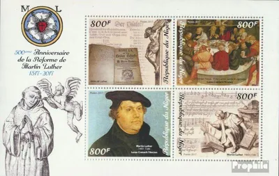 Produktbild von Briefmarken Niger 2017 Mi 5488-5491 Kleinbogen (kompl. Ausg.) postfrisch Reformation