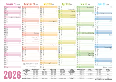 Produktbild von Häfft-Verlag GmbH Tafelkal. 2026 A5 Rainbow Sonstige