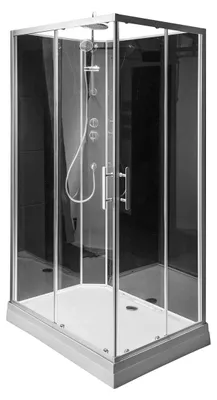 Productafbeelding van Aqualine GRANVIK Rechthoekige douchecabine, 800x1200x2180 mm, helder glas