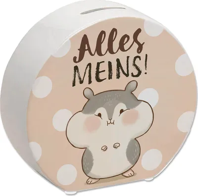Produktbild von Hamster Spardose mit Spruch Alles meins