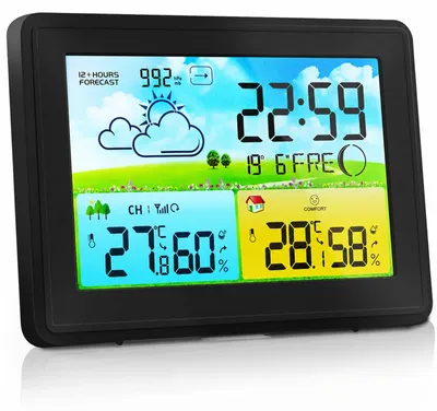 Productafbeelding van Draadloos weerstation met buitensensor, temperatuur, luchtvochtigheid en barometer