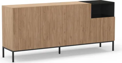 Produktbild von Marckeric - Cailin Sideboard - Schwarz - 180x42x80cm
