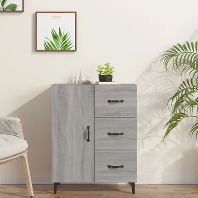 Immagine prodotto di vidaXL Credenza Grigio Sonoma 69,5x34x90 cm Materiale a base di legno