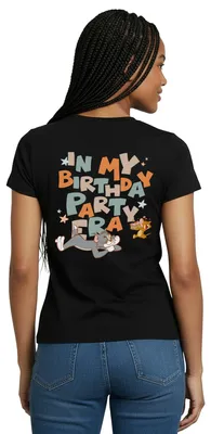Produktbild von Spreadshirt Tom Und Jerry Geburtstags-Design Frauen T-Shirt, L, Schwarz