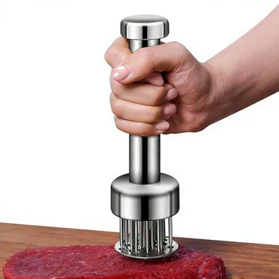 Produktbild von Professionelle Fleischmesser mit 21 Schärfen und Hammerklinge - Ergonomischer Griff - Perfekt für Grill und Haushaltszwecke.
