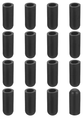 Obrázek produktu pro 58 kusů krytek, ochran pro nožičky židlí, 4 mm, protiskluzové, černé