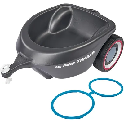 Image de Remorque BIG Bobby Car Neo anthracite | Remorque avec jantes roses et turquoise | Compatible avec tous les modèles BIG Bobby Car