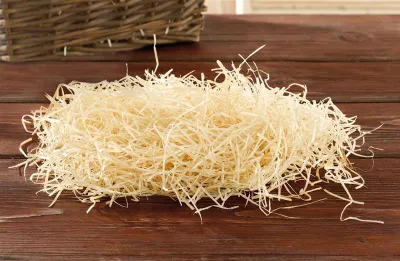 Produktbild von 10kg Holzwolle “Natur" zum Basteln, hell, Dekomaterial, Polstermaterial, Füllmaterial