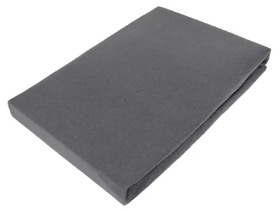 Produktbild von Jersey Spannbettlaken 100% Baumwolle 140/150x200 cm 125 g/m² 30er Steghöhe | Anthrazit Grau
