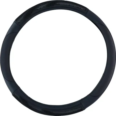 Obrázok produktu pre Poťah volantu auta All Ride ⌀38CM Vhodný pre volanty s priemerom 37-39 cm - Pohodlný úchop - Protišmykový - Dekorácia do auta - Syntetická koža - Čierna