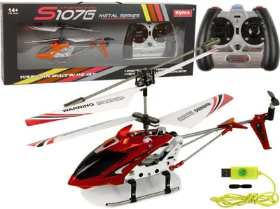 Obrázek produktu pro Syma S107G – dálkově ovládaný RC vrtulník s gyroskopem, červený