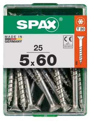 Produktbild von Spax Universalschrauben 5.0 x 60 mm TX 20 - 25 Stk.