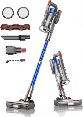 Produktbild von BuTure Akku Staubsauger 33000 Pa Starke Saugleistung, Staubsauger kabellos Längere Laufzeit 55min, LED Anti-Tangle Elektrobürste