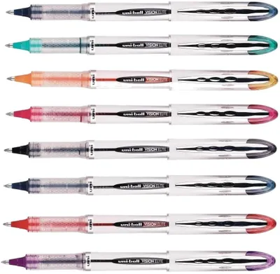 Produktbild von Uni-Ball UB-200 Vision Elite Medium, Multi, Silber, Transparent, Rosa, Kunststoff