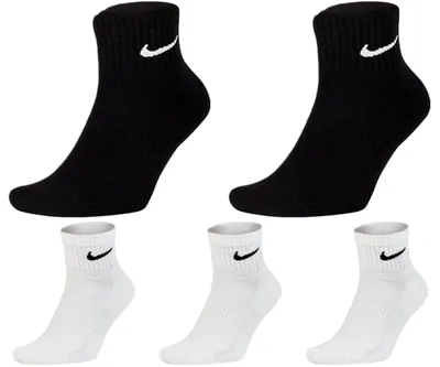 Produktbild von 5 Paar Nike Socken Herren Damen - Farbe: schwarz weiss - Größe: 38-42