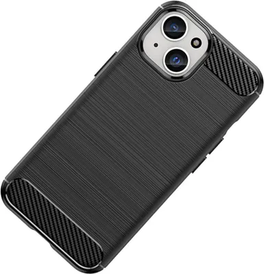 Produktbild von Flexibles Gehäuse Mit Karbonmuster Für Iphone 15 Plus Karbongehäuse - Schwarz