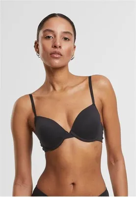 Obrázek produktu pro Dámská sportovní podprsenka Urban Classics Ladies Basic Bavlna Bra 2-Pack black+black - 80D