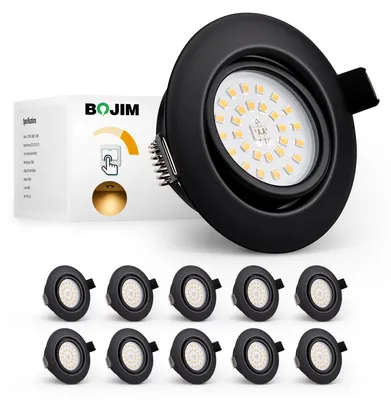 Produktbild von BOJIM Einbaustrahler LED 230V Schwarz Dimmbar,