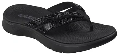 Produktbild von Skechers GO WALK Flex Sandal Lindsey Damen Zehentrenner vegan mit Goga Mat Schwarz 40 EU